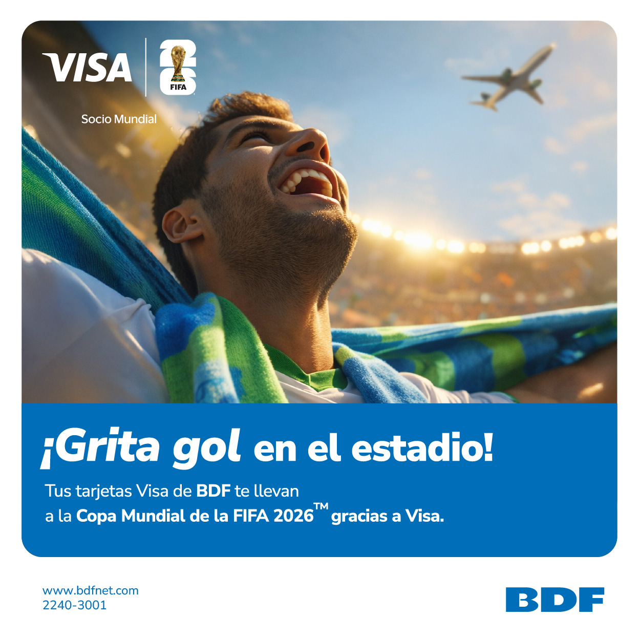 Beneficios exclusivos Tarjetas de Crédito BDF - ¡Grita gol en el estadio!